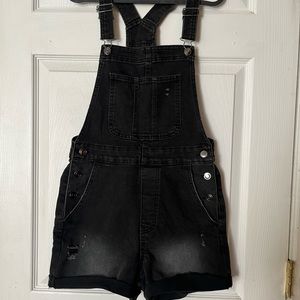 New- Black overall shorts